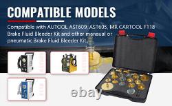 17Pcs Brake Master Cylinder Bleeder Adaptors Set Brake Fluid Bleeder Adapter Kit
