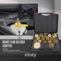 17Pcs Brake Master Cylinder Bleeder Adaptors Set Brake Fluid Bleeder Adapter Kit