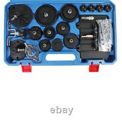 Kit de purge de frein automobile avec adaptateurs de maître-cylindre et outils de purge de liquide de frein.