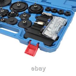 Kit de purge de frein automobile avec adaptateurs de maître-cylindre et outils de purge de liquide de frein.